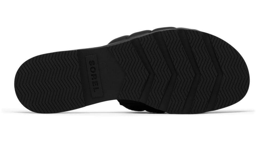Sorel Ella III Slide - Womens, Black/Black, 7, 2069711-010-7