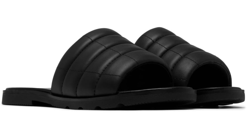 Sorel Ella III Slide - Womens, Black/Black, 7, 2069711-010-7