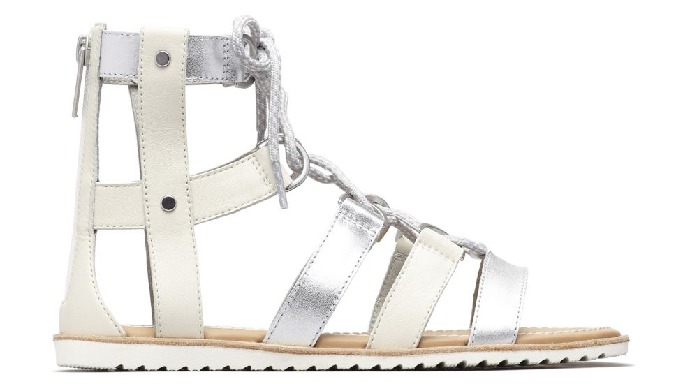 Sorel Ella Lace Up Casual Sandals - Womens, Sea Salt, 10, 1848651125-10