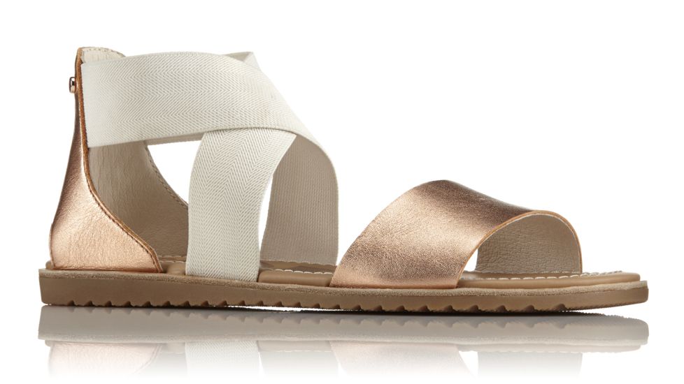 Sorel Ella Leather Sandal, Womens, Natural, 10 US, 1787561120-10