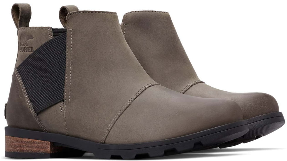 Sorel Emelie Chelsea Bootie - Womens, Quarry/Black, 8 US, 1749291053-8