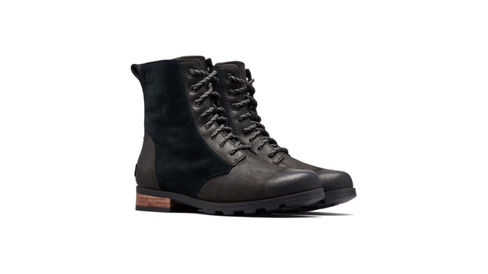 Sorel Emelie Short Lace Boots - Womens, Black, 10, 1869831010-10