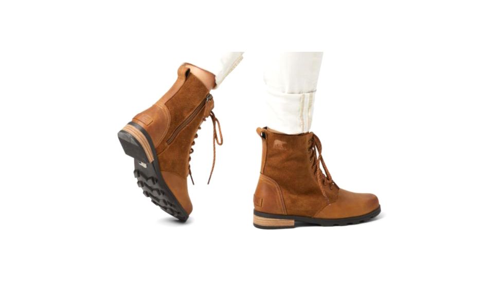 Sorel Emelie Short Lace Boots - Womens, Tuman Camel Brown, 6, 1877051224-6