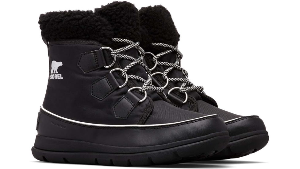 Sorel Explorer Carnival Boot - Womens, Black/Sea Salt, 5 US, 1808051010-5