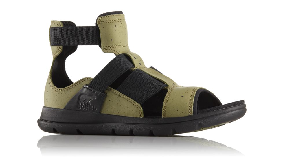 Sorel Explorer Gladiator Sandal, Womens, Olive Drab/Black, 9 US, 1776351389-9