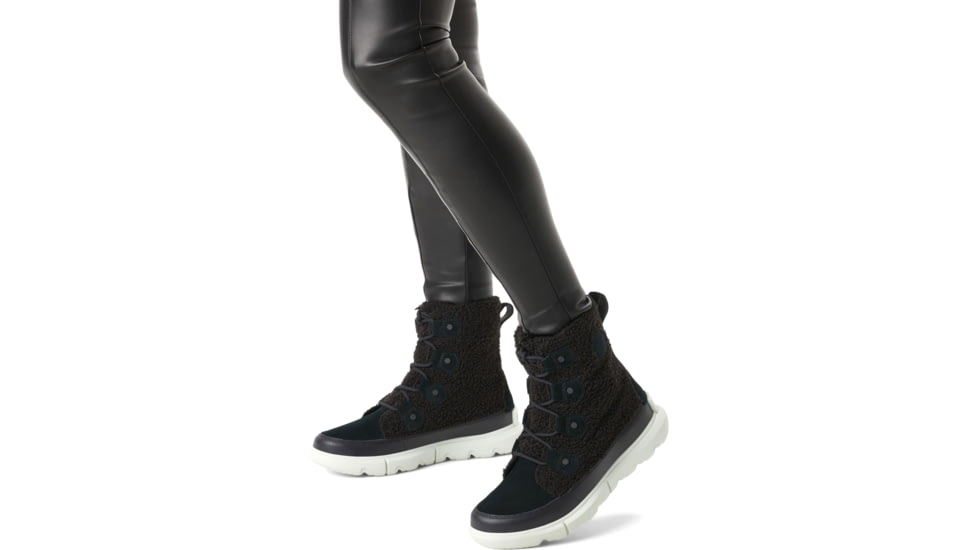 Sorel Explorer II Joan Cozy Boot - Womens, Black, Tea Light, 7, 1959361-011-7