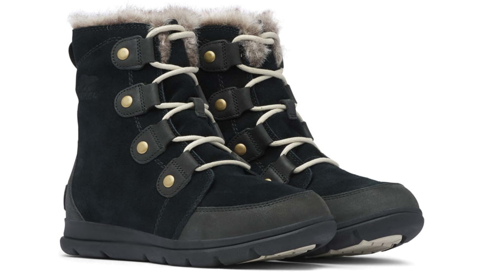 Sorel Explorer Joan Winter Boot - Womens, Black/Dark Stone, 5 US, 1808061010-5