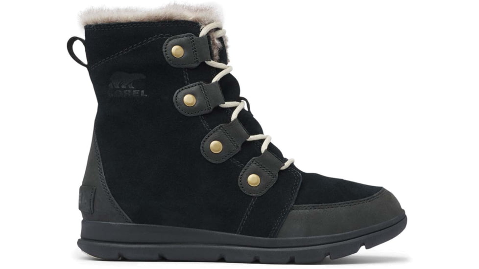 Sorel Explorer Joan Winter Boot - Womens, Black/Dark Stone, 5 US, 1808061010-5