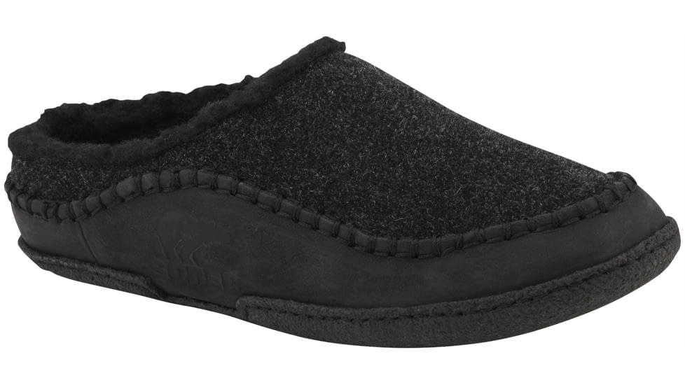 Sorel Falcon Ridge Premium Slipper - Men's-Black-8 US