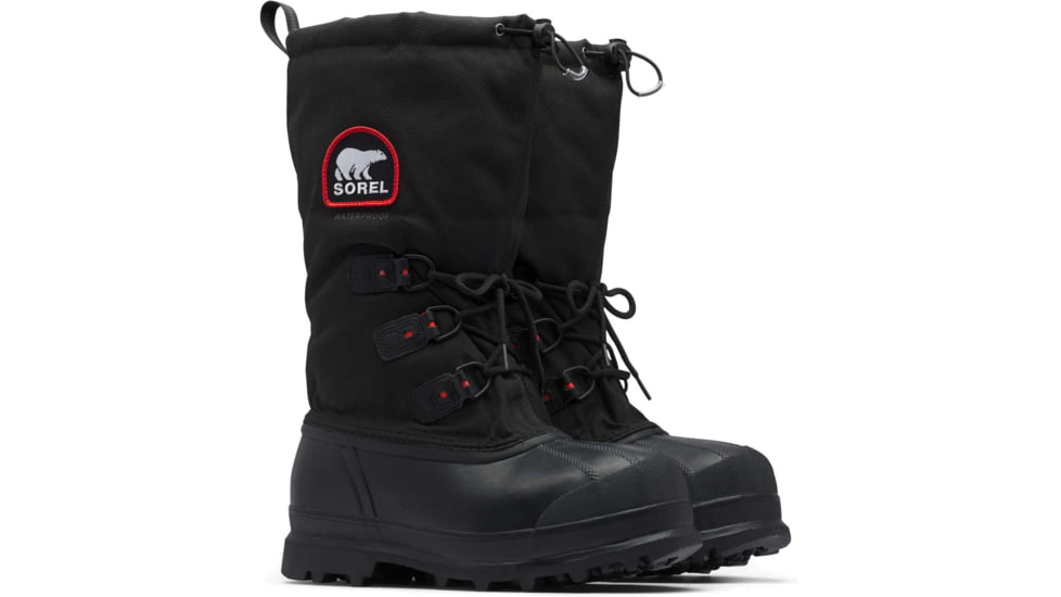 Sorel Glacier XT Winter Boot - Mens, Black/Red Quartz, 7 US, 1573891010-7