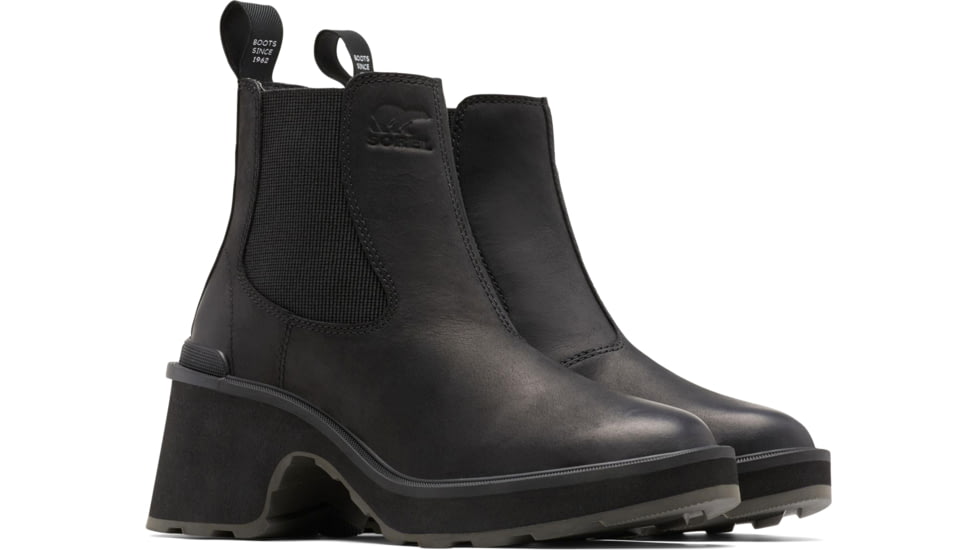 Sorel Hi-Line Heel Chelsea Boot - Womens, Black, Sea Salt, 9.5, 2009131-010-9.5