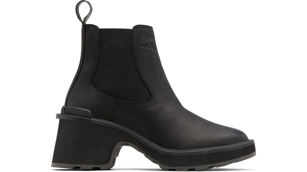 Sorel Hi-Line Heel Chelsea Boot - Womens, Black, Sea Salt, 10, 2009131-010-10