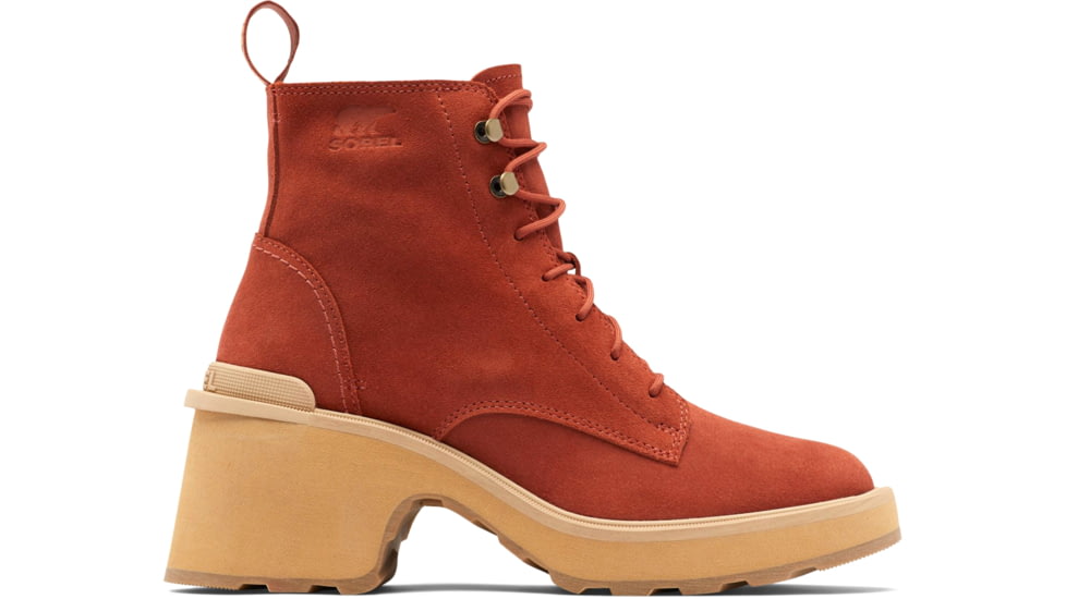 Sorel Hi-Line Heel Lace Boot - Womens, Warp Red, Tawny Buff, 9, 2009141-849-9