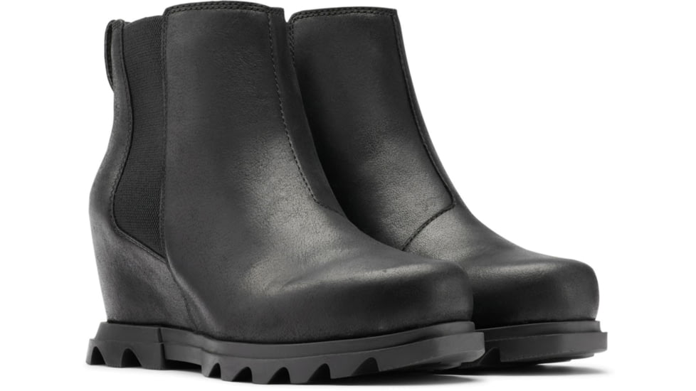 Sorel Joan Of Arctic Wedge III Chelsea Bootie - Womens, Black, Sea Salt, 11, 1951131010-11