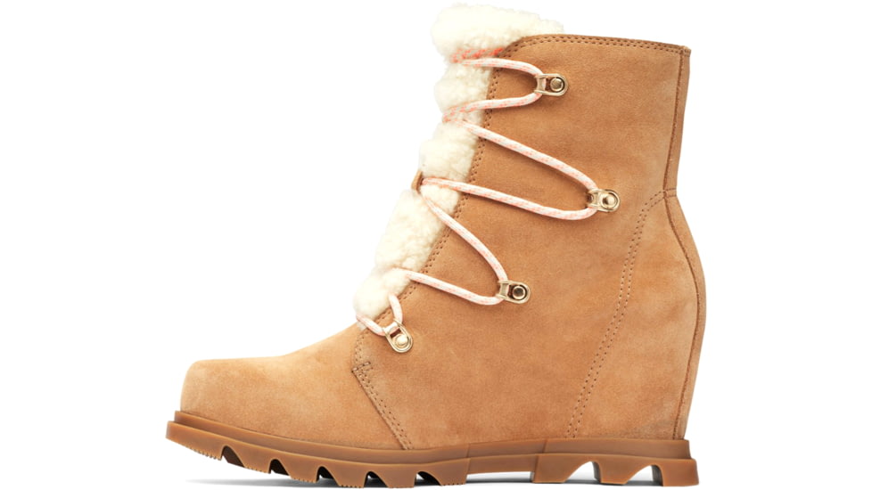 Sorel Joan Of Arctic Wedge III Lace Cozy Bootie - Womens, Tawny Buff, Gum 2, 9.5, 1951151-253-9.5