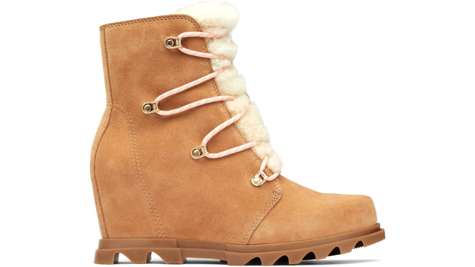 Sorel Joan Of Arctic Wedge III Lace Cozy Bootie - Womens, Tawny Buff, Gum 2, 9.5, 1951151-253-9.5