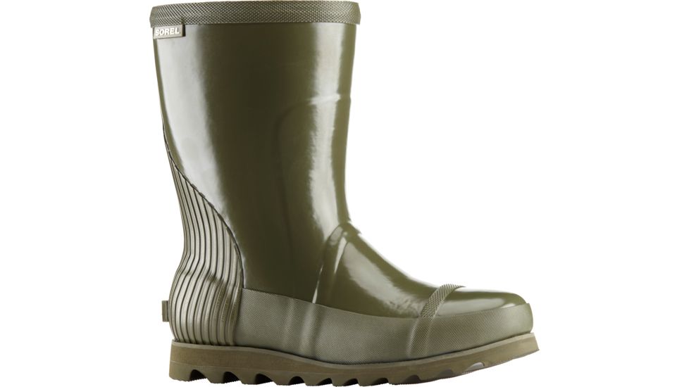 Sorel Joan Rain Short Gloss Rubber Boot - Women's-Nori/Zest-Medium-6