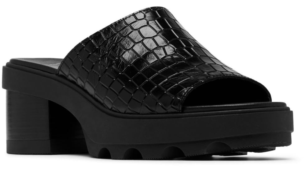 Sorel Joanie Heel Slide Sandals - Womens, Black/Black, 6, 2069771-010-6