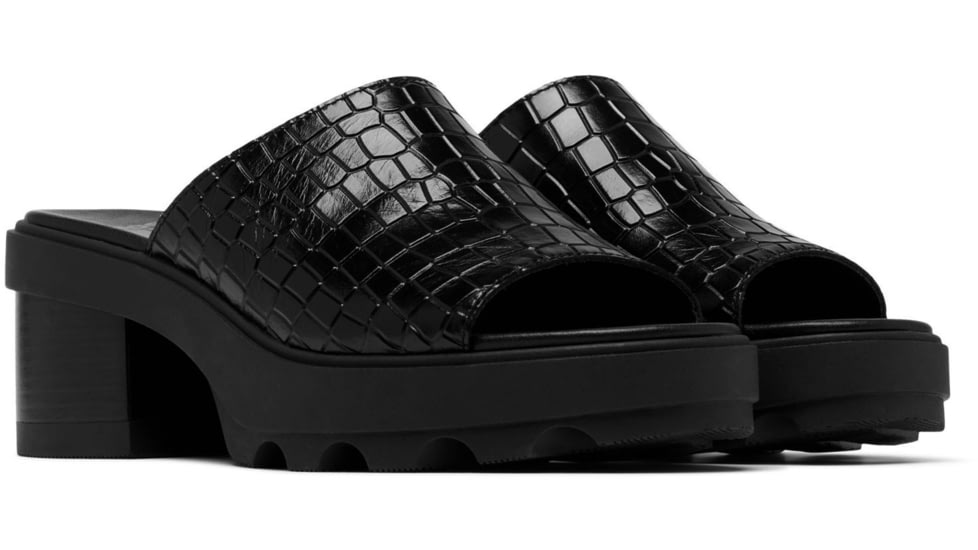 Sorel Joanie Heel Slide Sandals - Womens, Black/Black, 6, 2069771-010-6