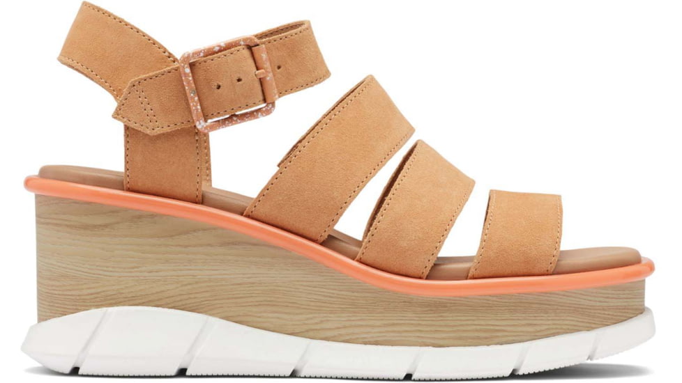 Sorel Joanie III Ankle Strap Wedge Sandals - Womens, Faded Spark/White, 8 US, 1999401-877-8