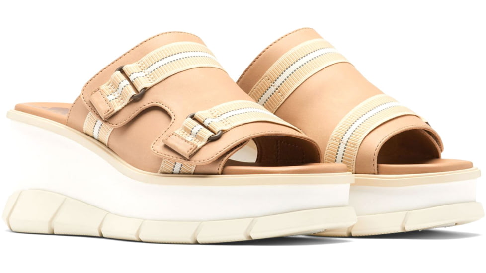 Sorel Joanie III Slide Sandals - Womens, Honest Beige/Chalk, 7.5 US, 2030431-246-7.5