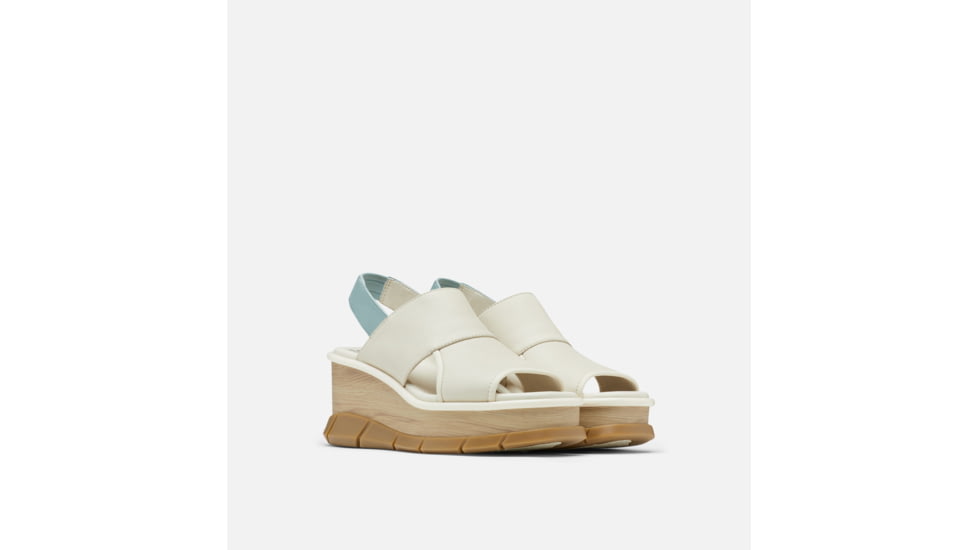 Sorel Joanie III Slingback Wedge Sandals - Womens, Chalk/Crushed Blue, 7.5 US, 1999421-191-7.5