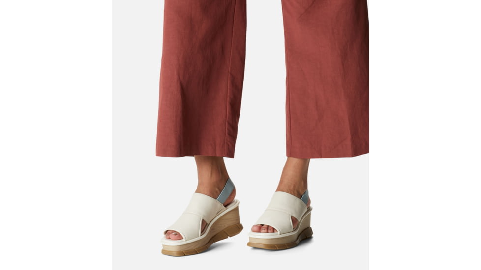 Sorel Joanie III Slingback Wedge Sandals - Womens, Chalk/Crushed Blue, 7.5 US, 1999421-191-7.5