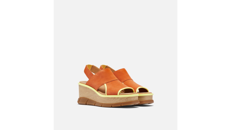Sorel Joanie III Slingback Wedge Sandals - Womens, Desert Sun/Tranquil Yellow, 7.5 US, 1988471-806-7.5