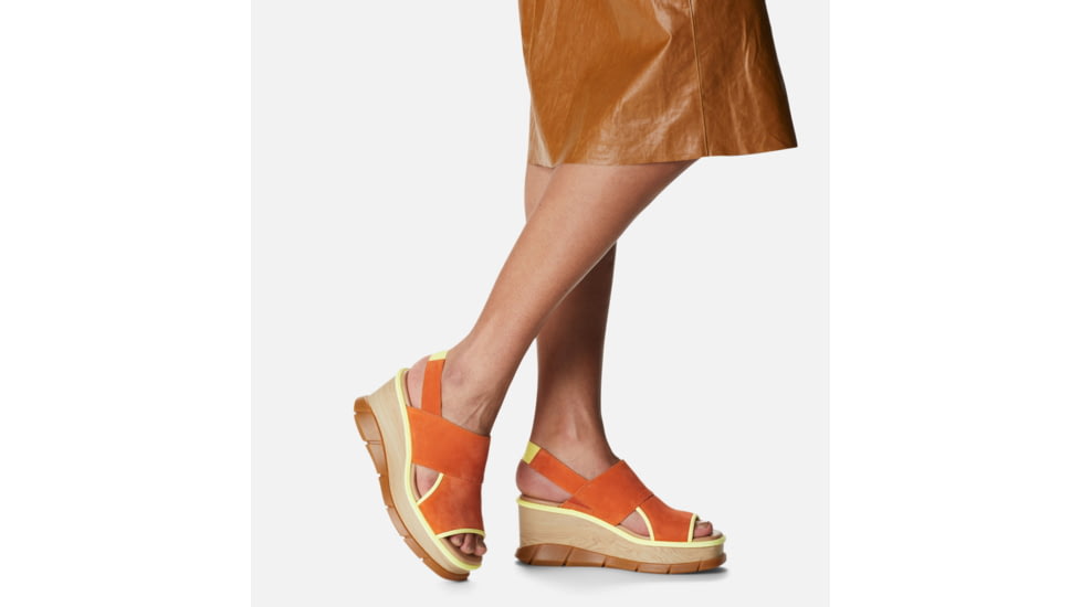 Sorel Joanie III Slingback Wedge Sandals - Womens, Desert Sun/Tranquil Yellow, 7.5 US, 1988471-806-7.5