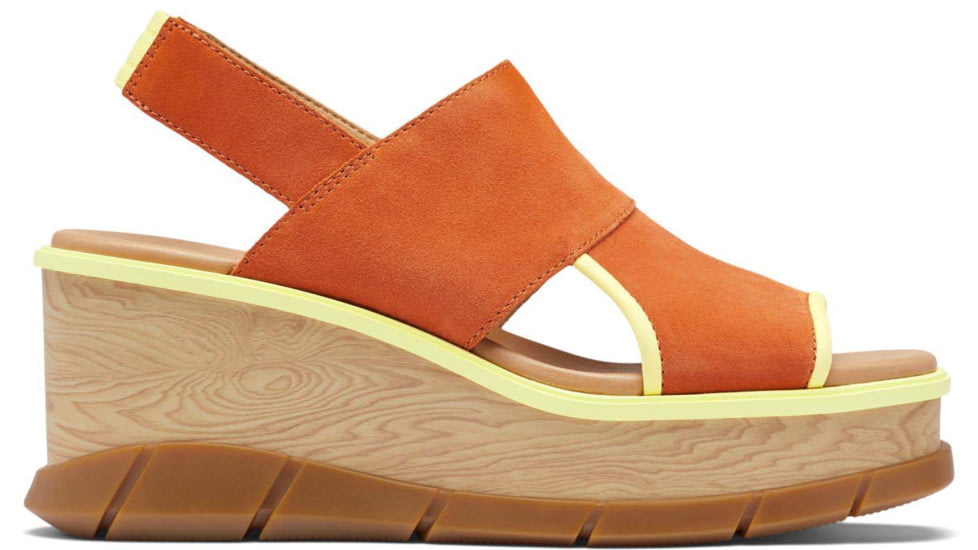 Sorel Joanie III Slingback Wedge Sandals - Womens, Desert Sun/Tranquil Yellow, 7.5 US, 1988471-806-7.5