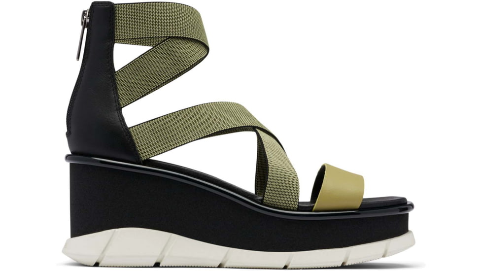 Sorel Joanie III Sport Strap Wedge Sandals - Womens, Olive Shade/Black, 7.5 US, 1986411-358-7.5