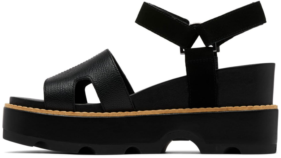 Sorel Joanie IV Ankle Strap Wedge Sandals - Womens, Black/Black, 5, 2069781-010-5