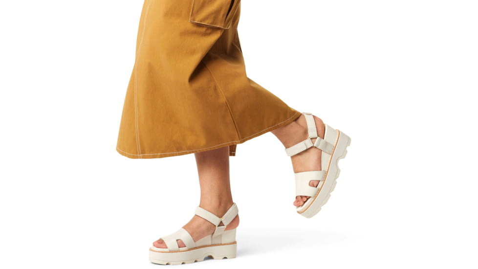 Sorel Joanie IV Ankle Strap Wedge Sandals - Womens, Chalk/Chalk, 12, 2069781-191-12