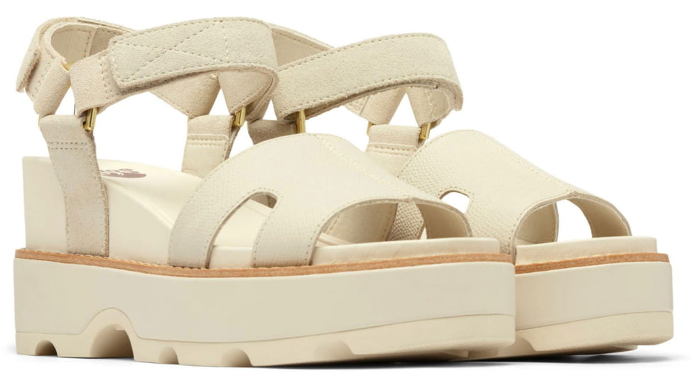 Sorel Joanie IV Ankle Strap Wedge Sandals - Womens, Chalk/Chalk, 12, 2069781-191-12