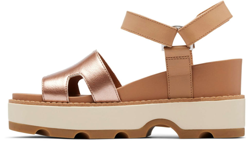 Sorel Joanie IV Ankle Strap Wedge Sandals - Womens, Honest Beige/Gum 17, 8.5, 2069781-246-8.5