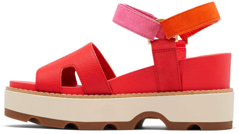 Sorel Joanie IV Ankle Strap Wedge Sandals - Womens, Red Glo/Honey White, 8, 2069781-617-8