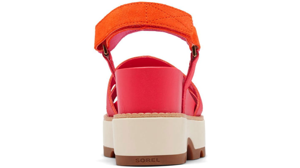 Sorel Joanie IV Ankle Strap Wedge Sandals - Womens, Red Glo/Honey White, 8, 2069781-617-8