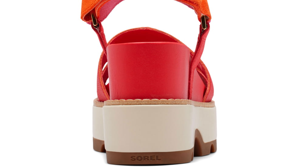 Sorel Joanie IV Ankle Strap Wedge Sandals - Womens, Red Glo/Honey White, 8, 2069781-617-8
