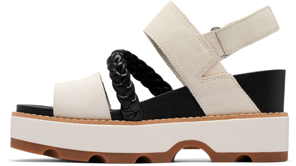 Sorel Joanie IV Slingback Wedge Sandals - Womens, Chalk/Black, 10, 2069801-191-10