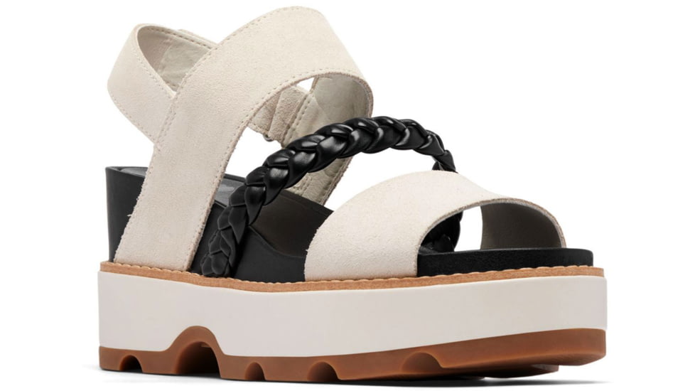 Sorel Joanie IV Slingback Wedge Sandals - Womens, Chalk/Black, 10, 2069801-191-10