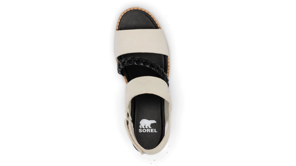 Sorel Joanie IV Slingback Wedge Sandals - Womens, Chalk/Black, 10, 2069801-191-10