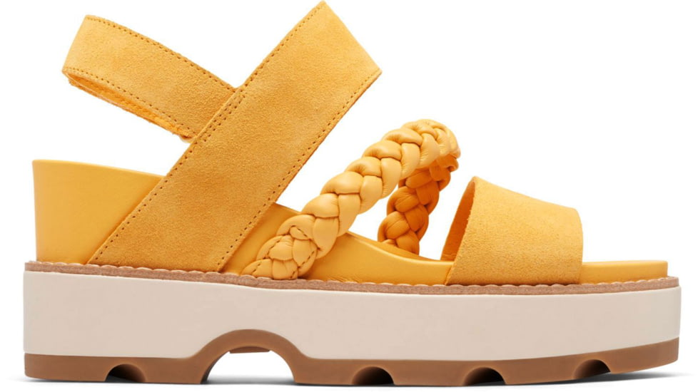 Sorel Joanie IV Slingback Wedge Sandals - Womens, Yellow Ray/Honey White, 7, 2069801-765-7