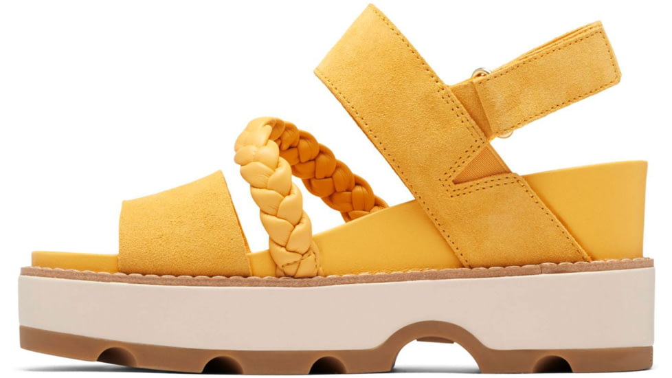 Sorel Joanie IV Slingback Wedge Sandals - Womens, Yellow Ray/Honey White, 7, 2069801-765-7