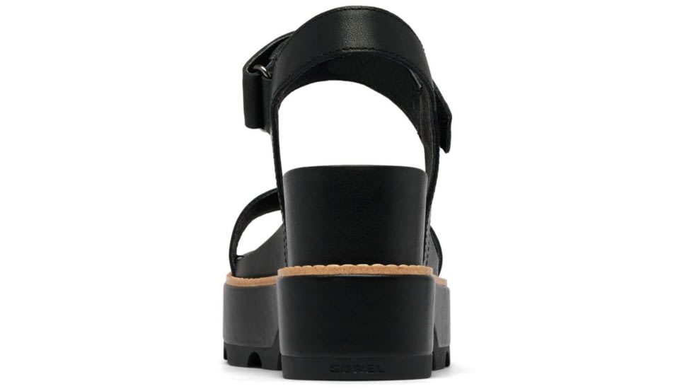 Sorel Joanie IV Y Strap Wedge Sandals - Womens, Black/Sea Salt, 5, 2076831-010-5