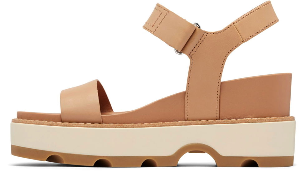 Sorel Joanie IV Y Strap Wedge Sandals - Womens, Honest Beige/Bleached Ceramic, 6, 2076831-243-6