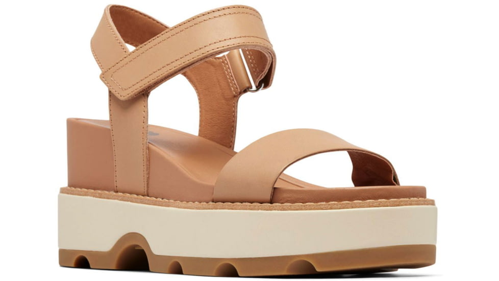 Sorel Joanie IV Y Strap Wedge Sandals - Womens, Honest Beige/Bleached Ceramic, 6, 2076831-243-6