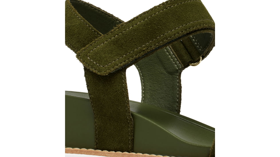 Sorel Joanie IV Y Strap Wedge Sandals - Womens, Utility Green/Honey White, 6.5, 2076831-355-6.5
