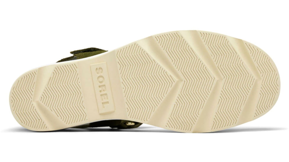 Sorel Joanie IV Y Strap Wedge Sandals - Womens, Utility Green/Honey White, 6.5, 2076831-355-6.5