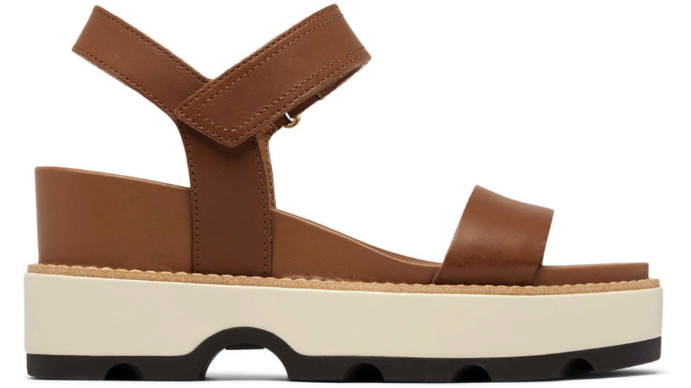 Sorel Joanie IV Y Strap Wedge Sandals - Womens, Velvet Tan/Blackened Brown, 5, 2076831-242-5