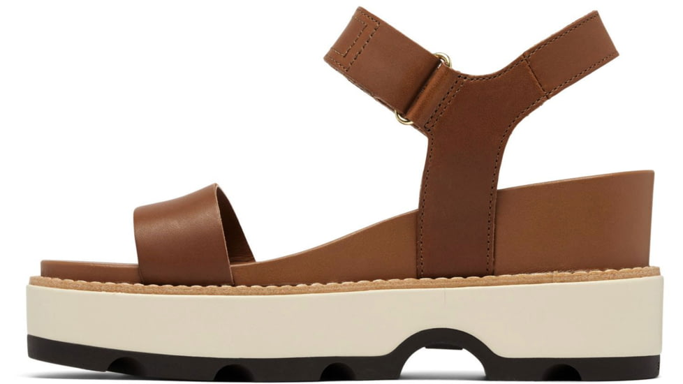 Sorel Joanie IV Y Strap Wedge Sandals - Womens, Velvet Tan/Blackened Brown, 5, 2076831-242-5
